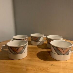 5 Mikasa Santa Fe Intaglio Coffee Cups